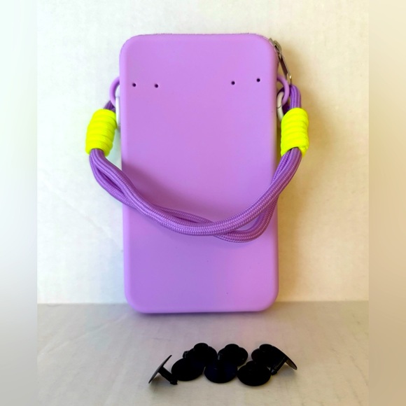 Unbranded Bright Yellow Waterproof Tote with Phone Size Zip Bag - Picture 3 of 6